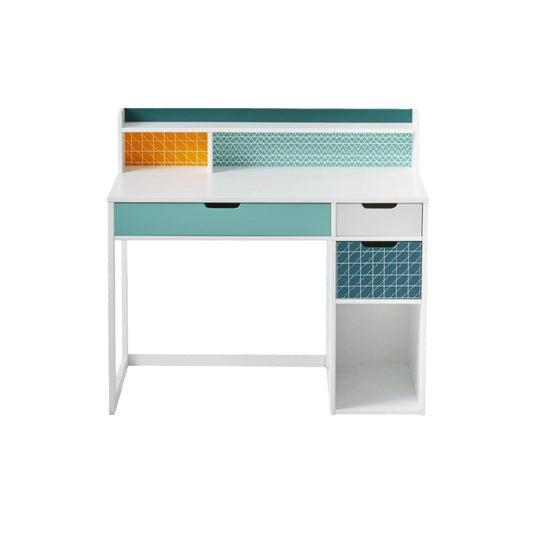 Bureau de travail avec rangement en panneaux de fibres - 120 x 60 x 75
