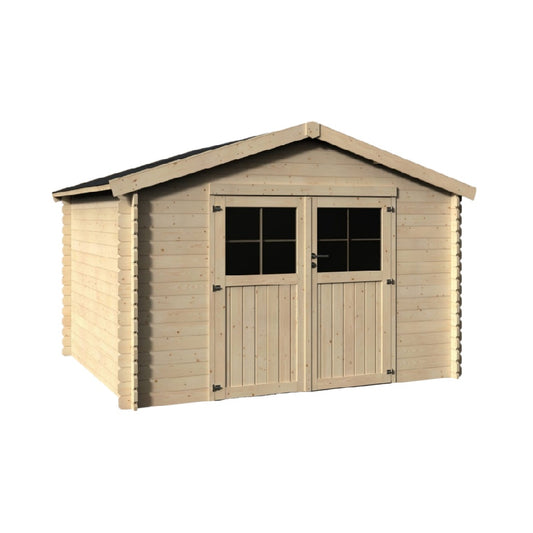 Abri de jardin en bois avec double porte pour extérieur - 300 x 250 x 230